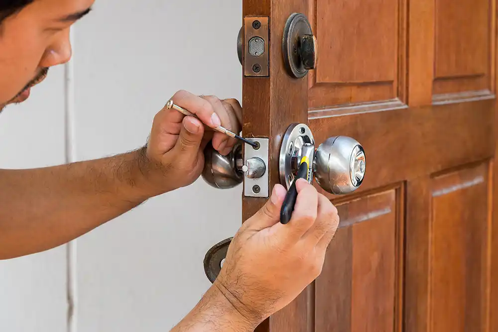 addison-locksmith-services door lock installed in Addison by Action Lock Doc